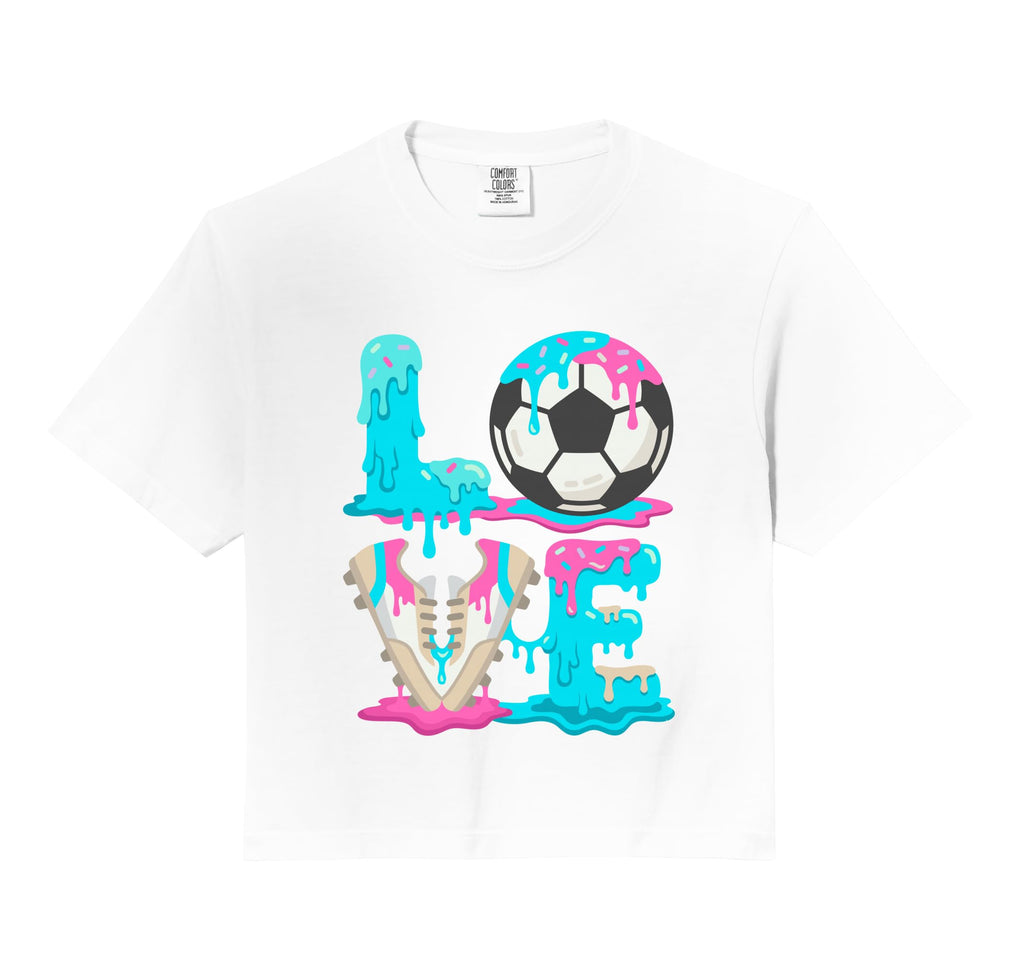 Soccer Love Dripping Ball Cleats Player Hoodie - Fun Novelty Design Unisex