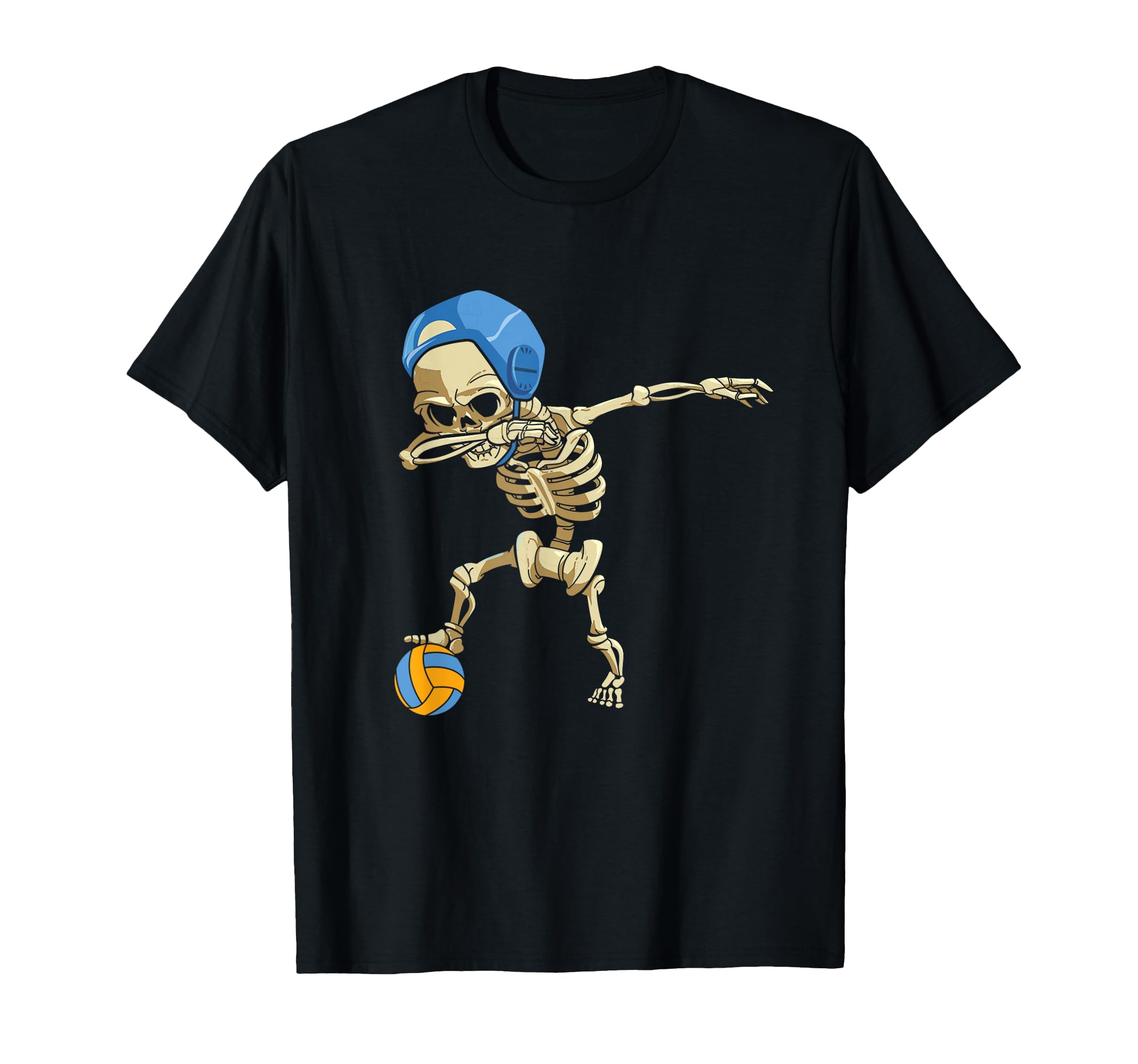 Dabbing Skeleton Water Polo Lover Goalie T-Shirt - Novelty Apparel Unisex