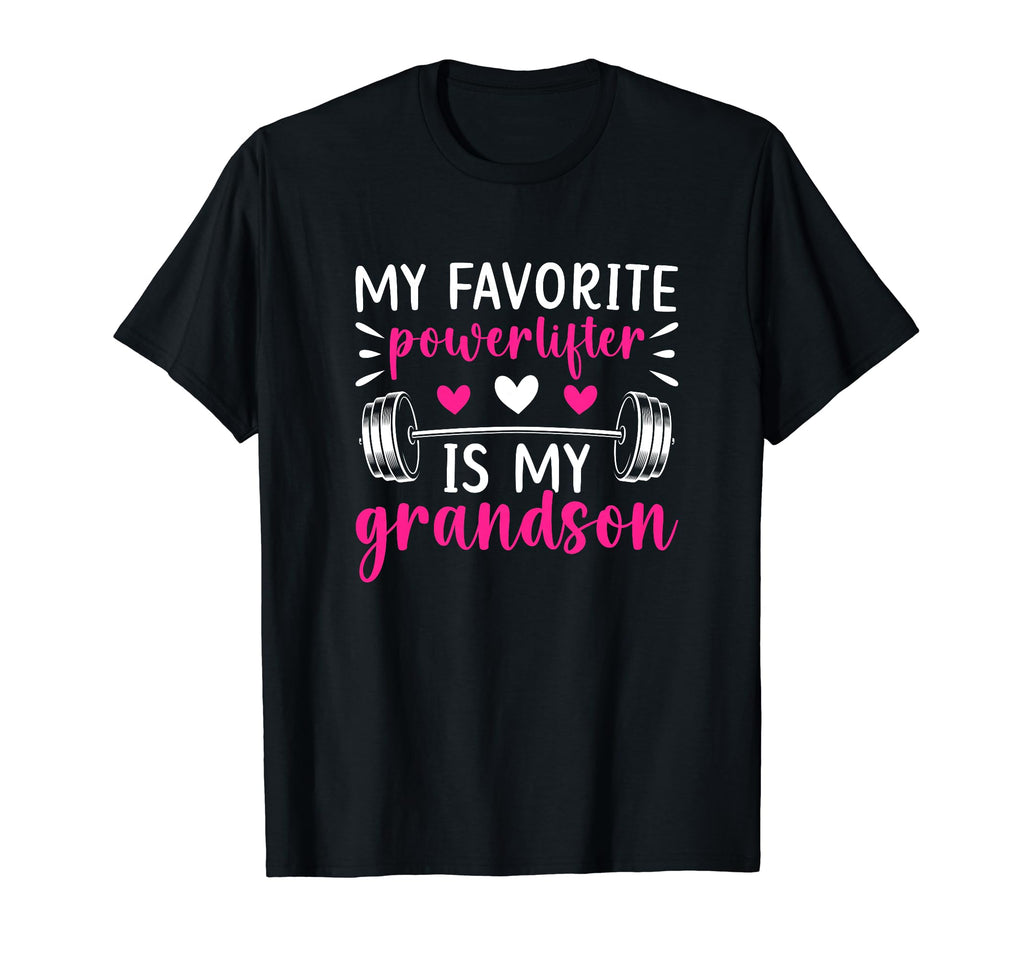 My Grandson Powerlifting Grandma T-Shirt - Minimalist Print Unisex