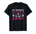 My Grandson Powerlifting Grandma T-Shirt - Minimalist Print Unisex
