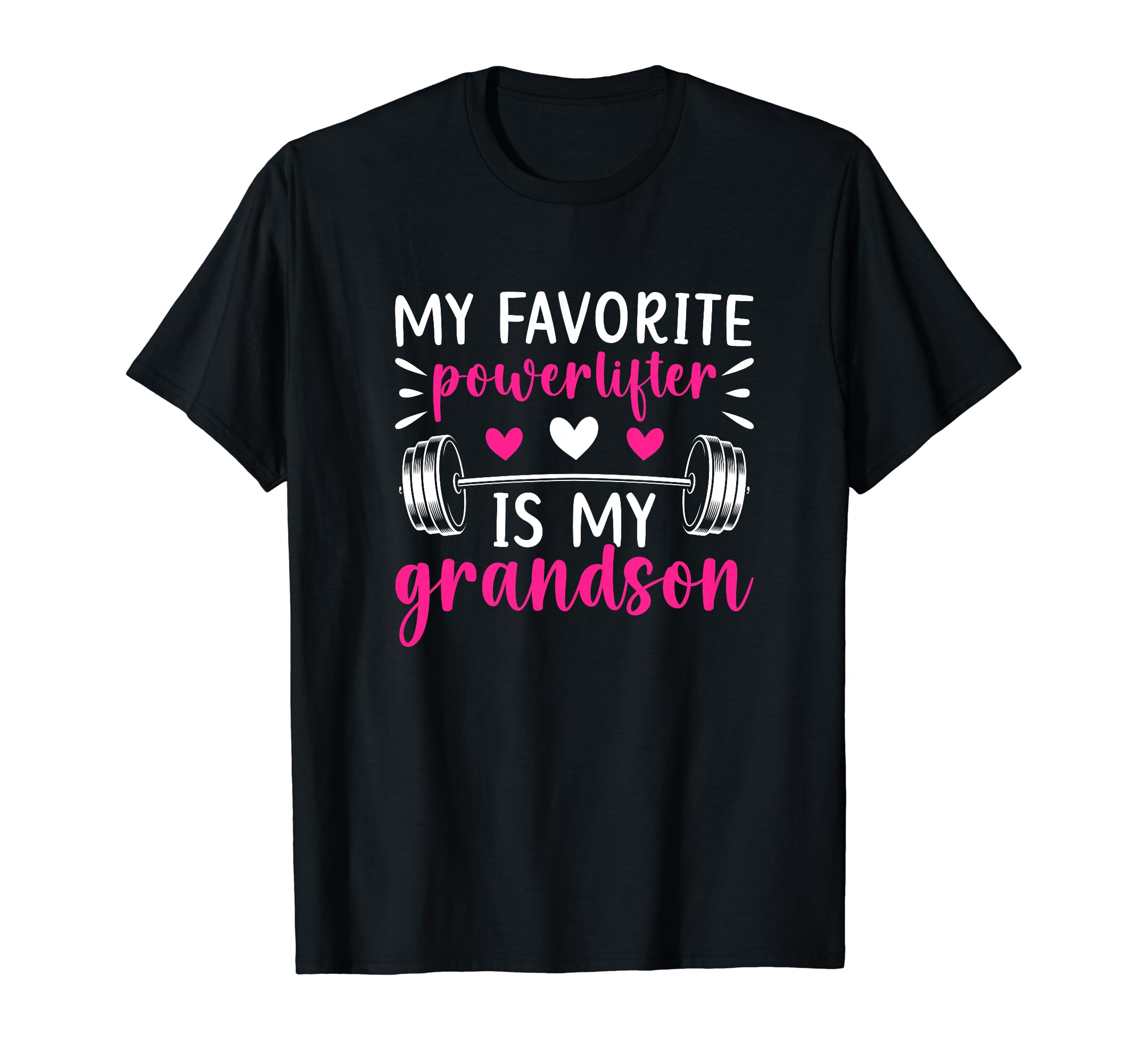 My Grandson Powerlifting Grandma T-Shirt - Minimalist Print Unisex