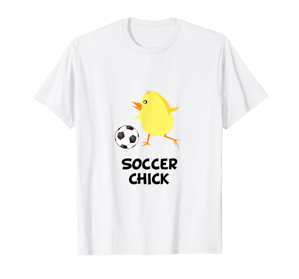 Soccer Chick Funny Female Sport T-Shirt - Minimalist Print Men Women