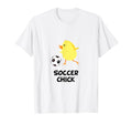 Soccer Chick Funny Female Sport T-Shirt - Minimalist Print Men Women