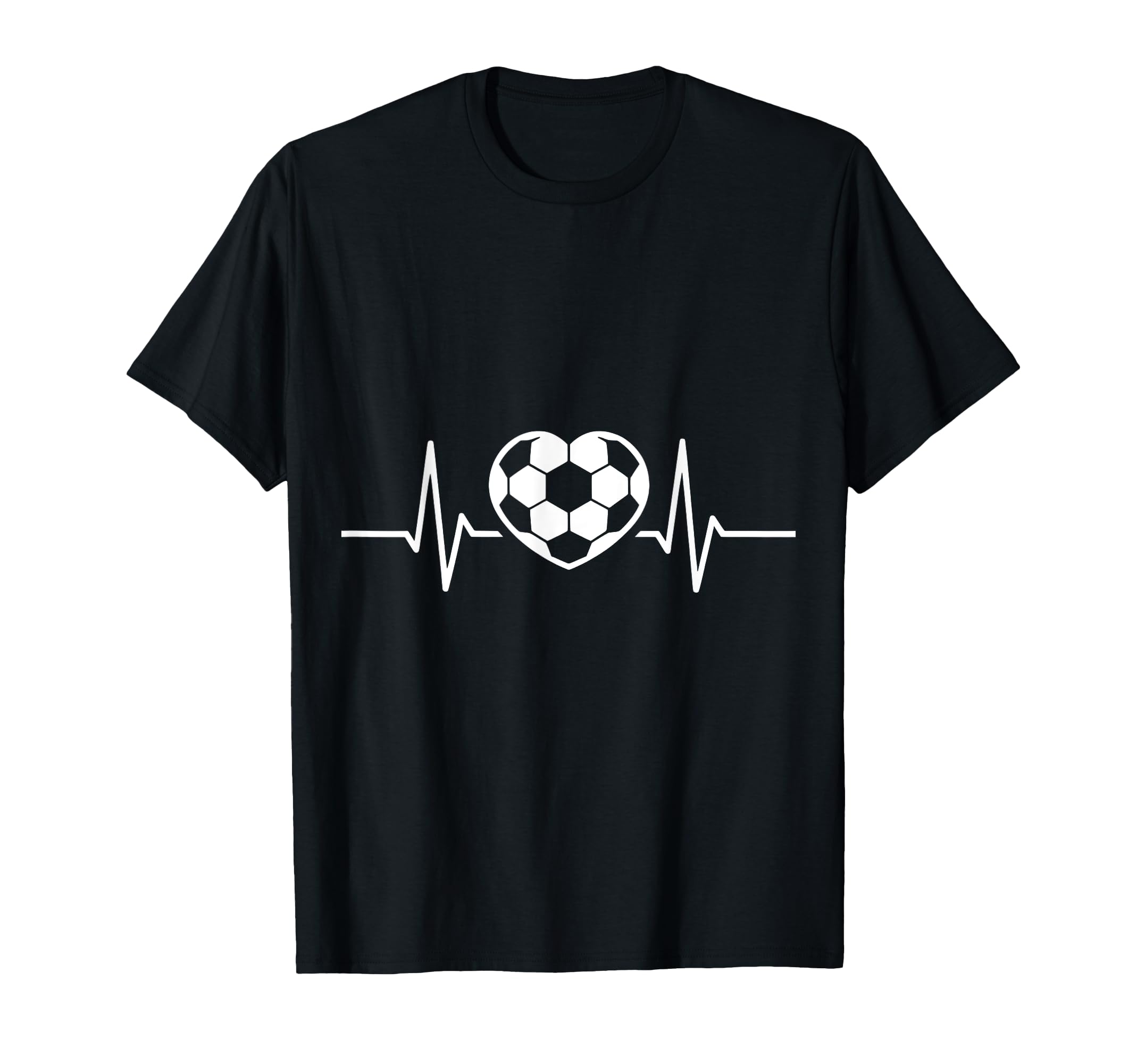 Soccer Heart Drawing Soccer Fans T-Shirt - Minimalist Print for Adults