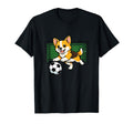 Goalkeeper Puppy Pembrokes Welsh Corgis T-Shirt - Graphic Print Unisex