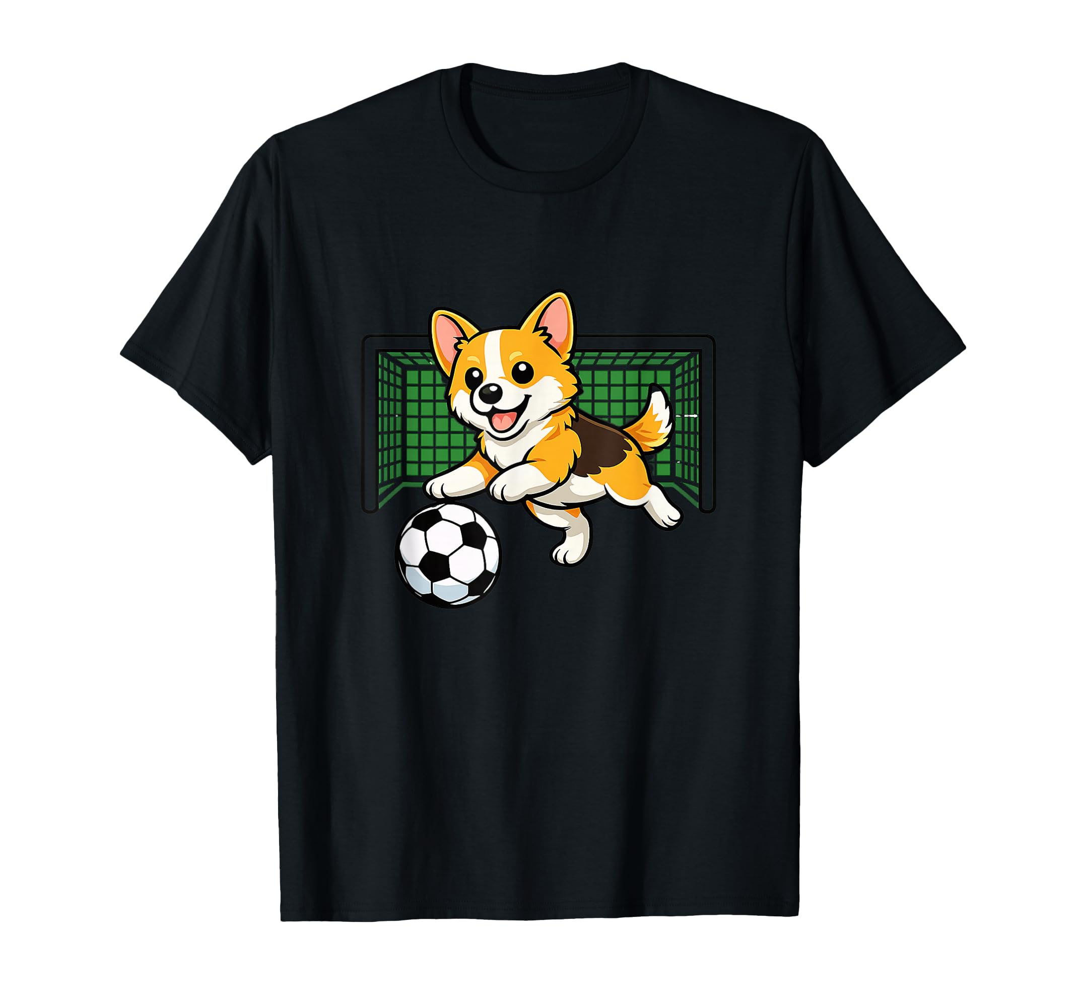 Goalkeeper Puppy Pembrokes Welsh Corgis T-Shirt - Graphic Print Unisex