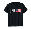 Superfan Usa Minimal Flag Stripe Soccer T-Shirt - Trendy Graphic for Adults