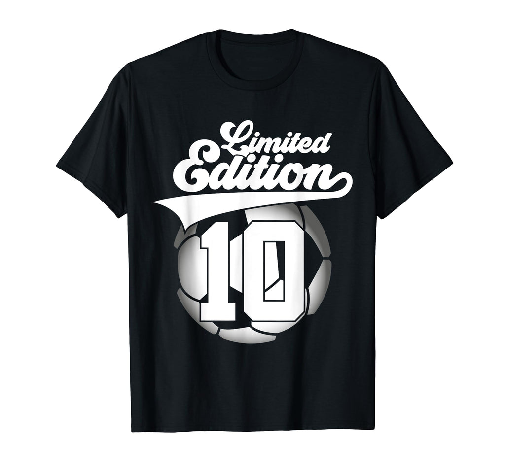 10 Years Football Soccer 10Th T-Shirt - Casual Everyday Wear Men Women