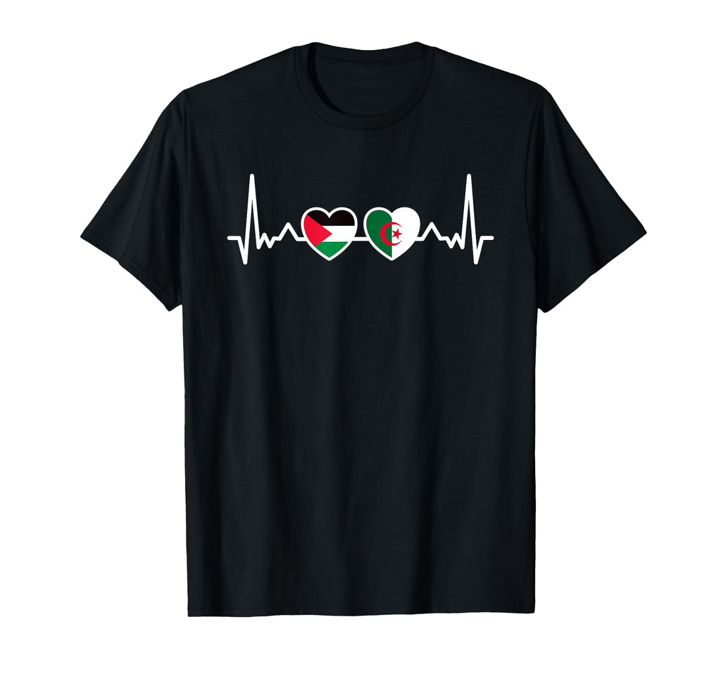 Algeria Palestine Flag Algerian T-Shirt - Streetwear Style Unisex