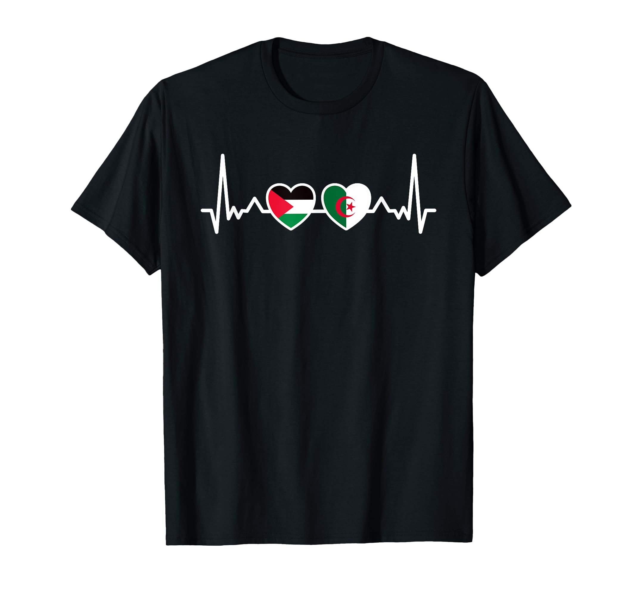 Algeria Palestine Flag Algerian T-Shirt - Streetwear Style Unisex