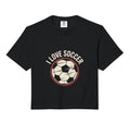 I Love Soccer Football Comfort T-Shirt - Fun Novelty Design Men Women