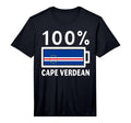 Cape Verde Flag 100 Cape Verdean T-Shirt - Casual Everyday Wear Unisex
