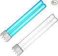 2 Pack 18 Watts UV Light Bulb Replacement UV Light for Pond Clarifier for Outdoor Ponds 4-Pin Base
