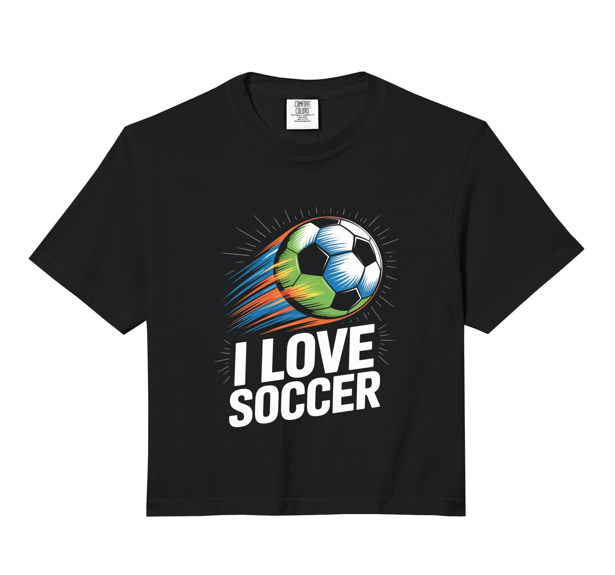 I Love Soccer Enthusiasts Ball Motion T-Shirt - Custom Art Print Men Women