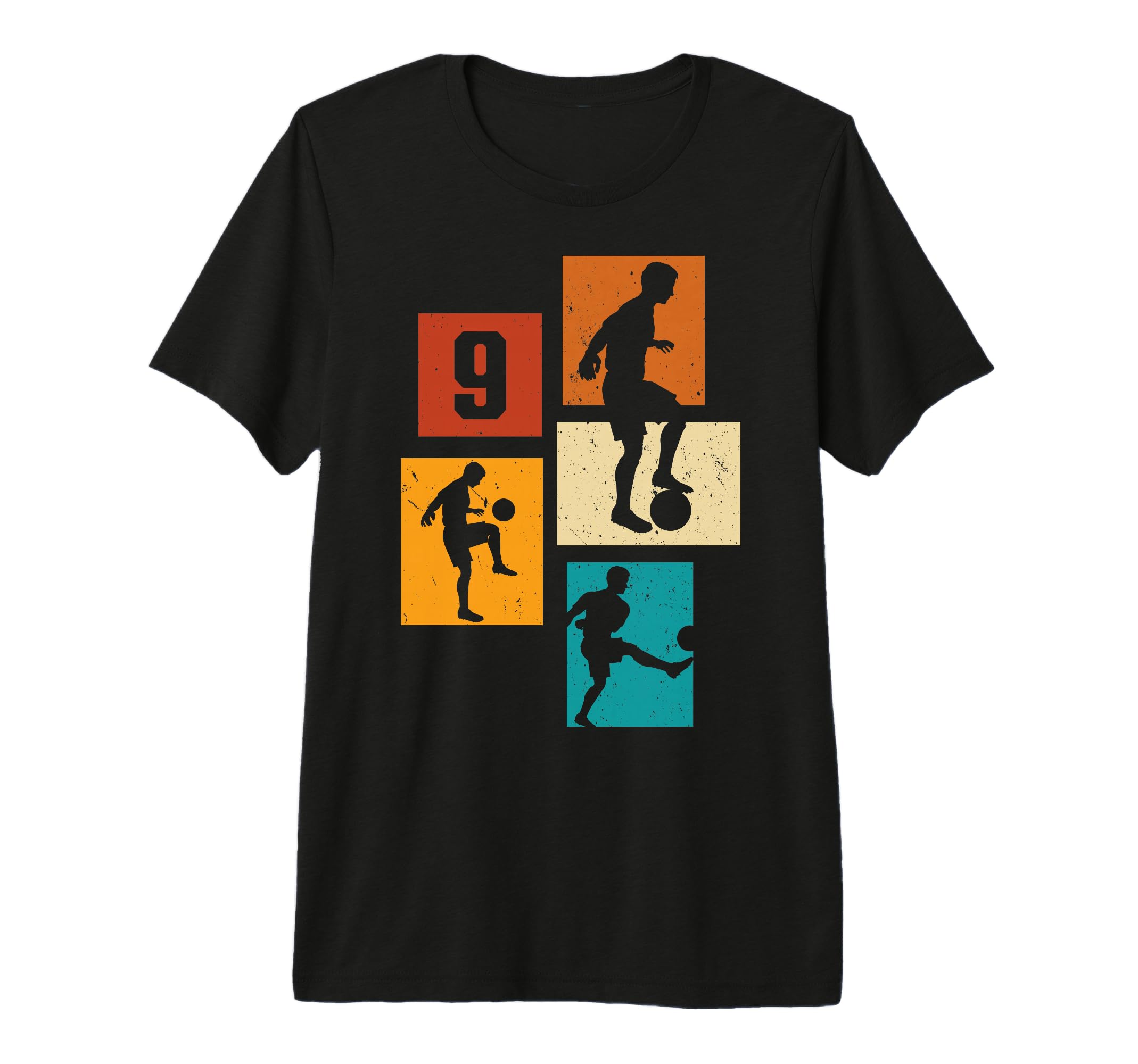 9Th Birthday Soccer Player Football 9 T-Shirt - Novelty Apparel Unisex