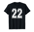 Number 22 Numbered Uniform Sports T-Shirt - Custom Art Print Men Women