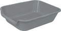 1 Pack of Extra Large Cat Litter Box (ABS Material), Low Entry Senior Litter Pen for Geriatric Kitty Big Cats, Jumbo Pet Safe Litter Boxes Tray for Indoor Pets Potty (Gray, 20" L x 15.5" W)