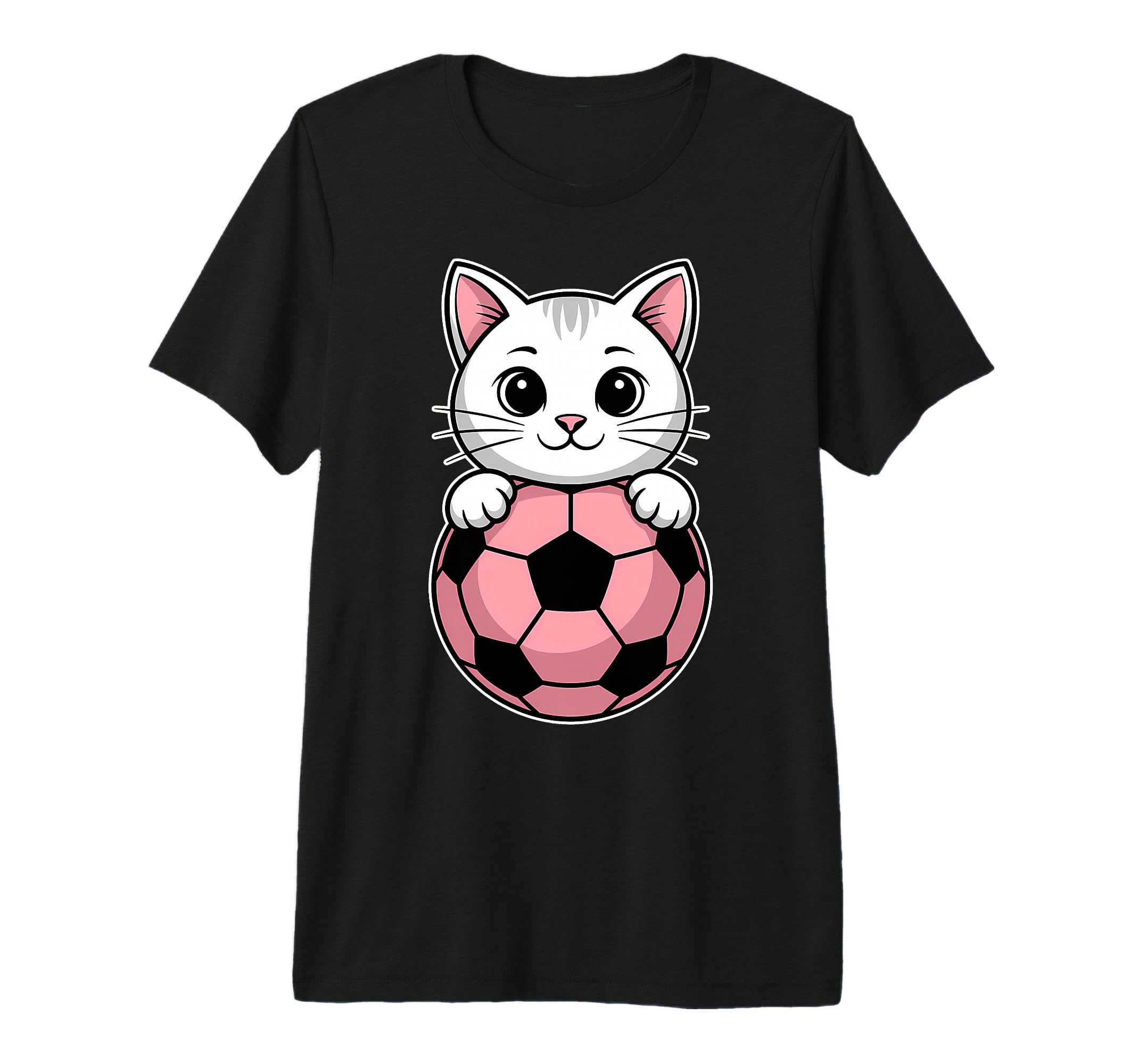 Cats Soccer Funny Soccer Tri Blend T-Shirt - Fun Novelty Design Men Women