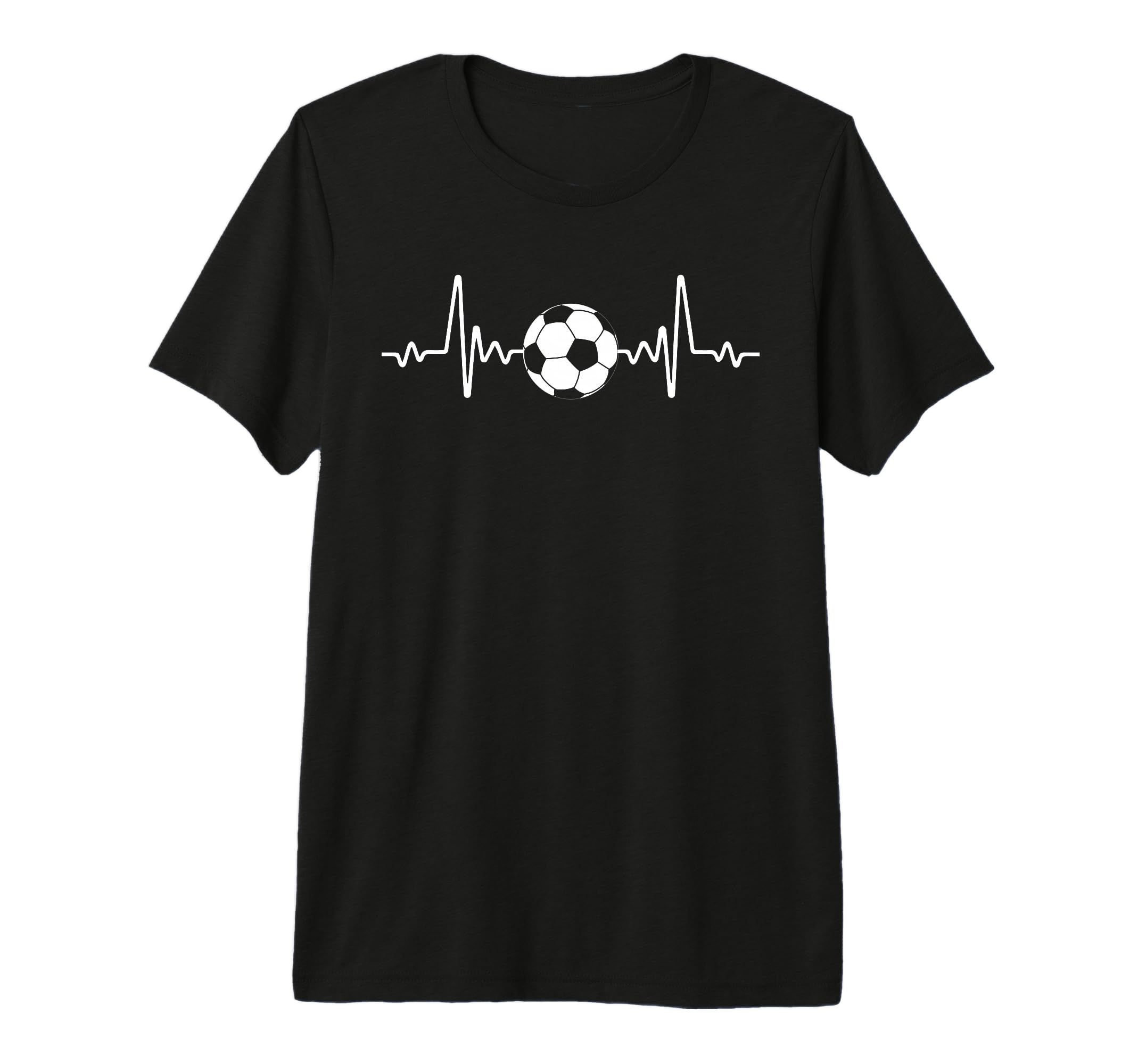 Soccer Player Heartbeat Soccer Lover Tri T-Shirt - Novelty Apparel Unisex