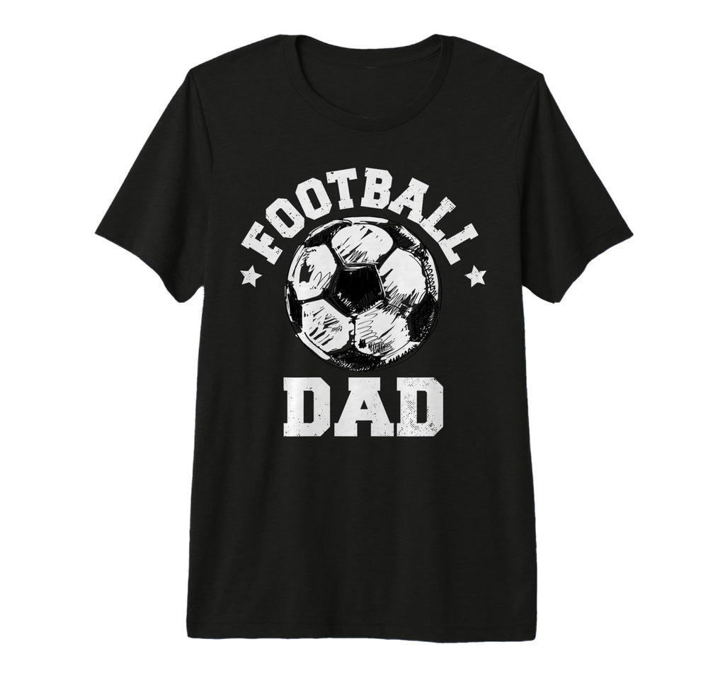 Mens Football Dad Sketch Soccer Ball T-Shirt - Minimalist Print Unisex