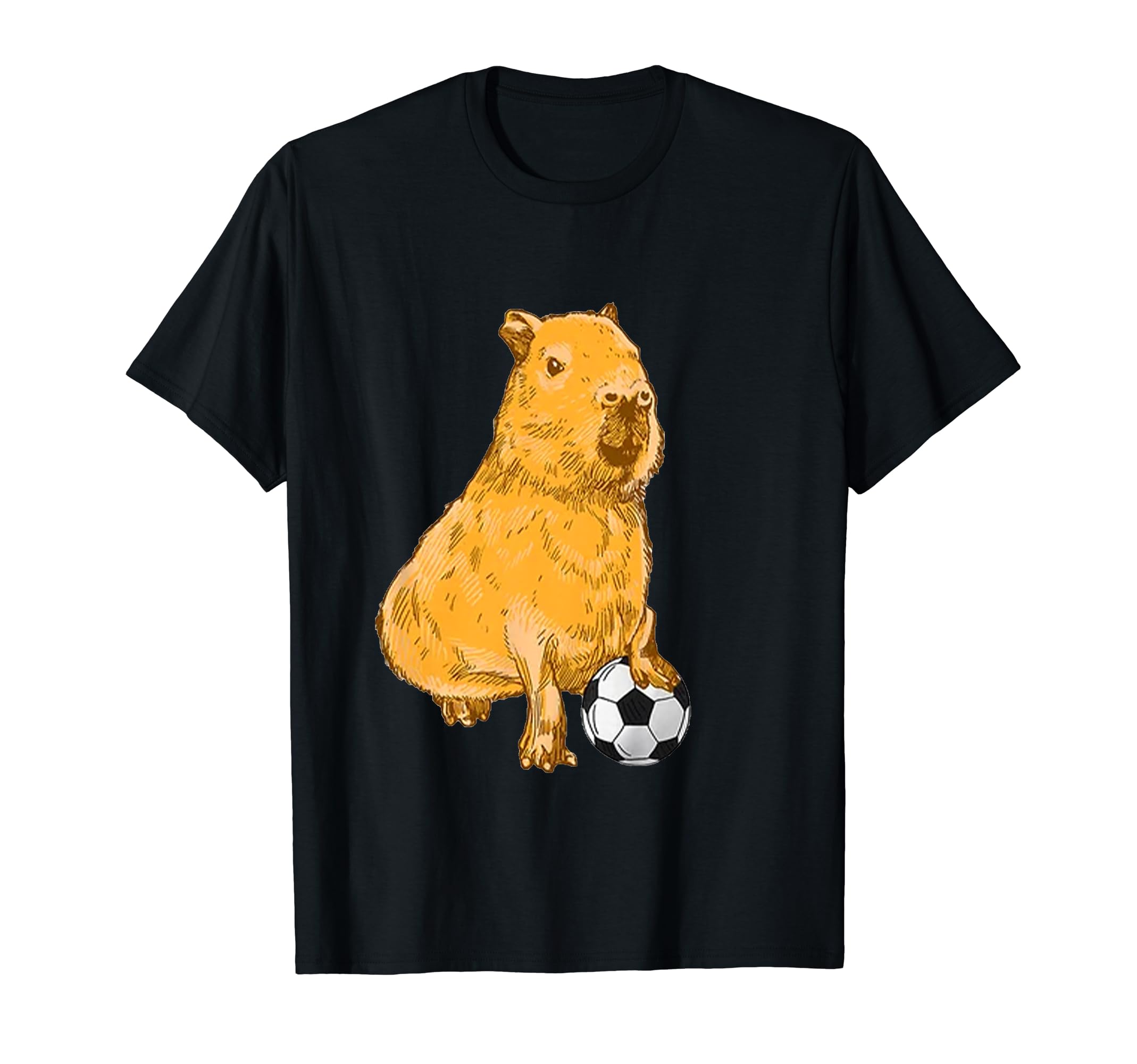 Capybara Soccer Capybara Funny T-Shirt - Novelty Apparel Unisex