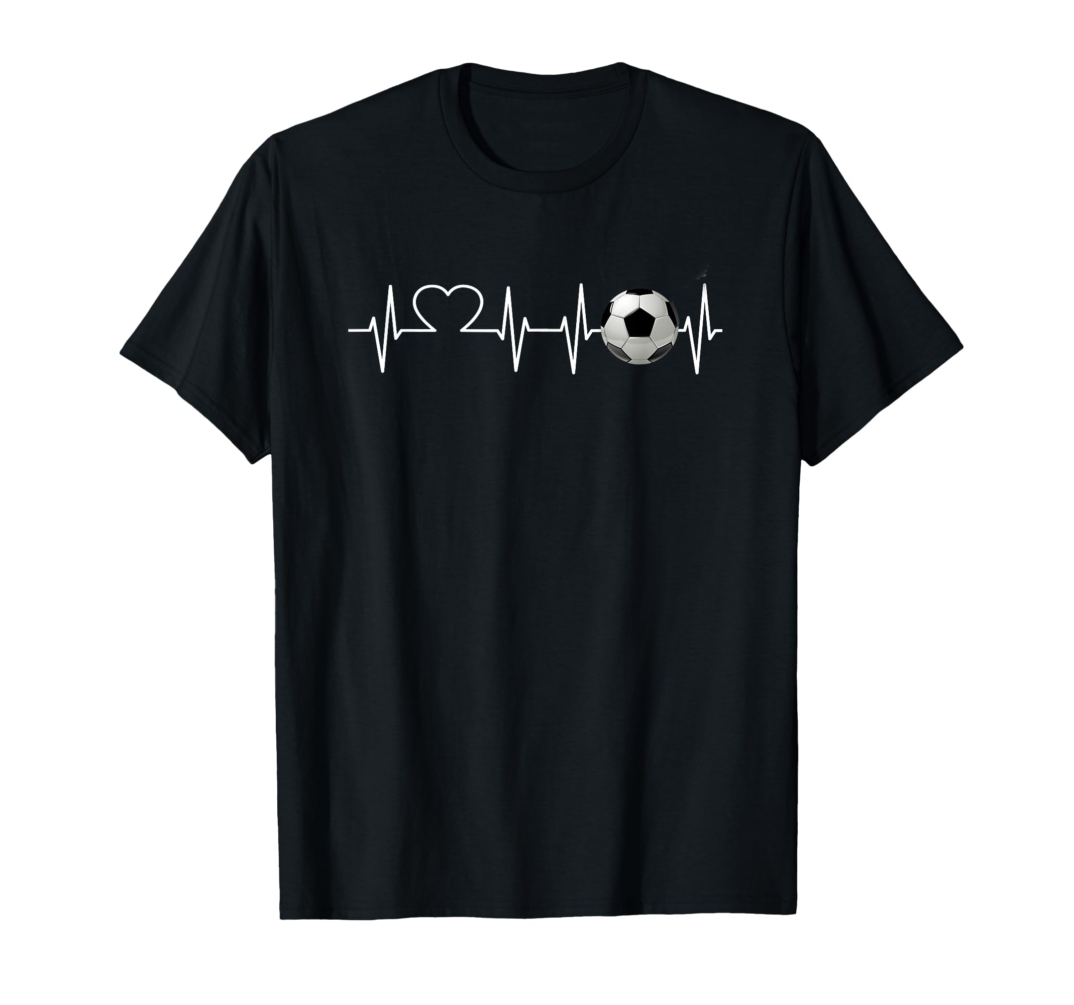 Football Lovers Heartbeat Children T-Shirt - Minimalist Print for Adults