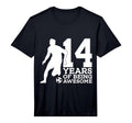 14 Years Being Awesome Soccer T-Shirt - Casual Everyday Wear for Adults