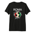 Roma Soccer 2018 Italian Flag Fire T-Shirt - Graphic Print for Adults