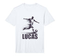 Lucas Soccer Personalized First Name T-Shirt - Custom Art Print for Adults