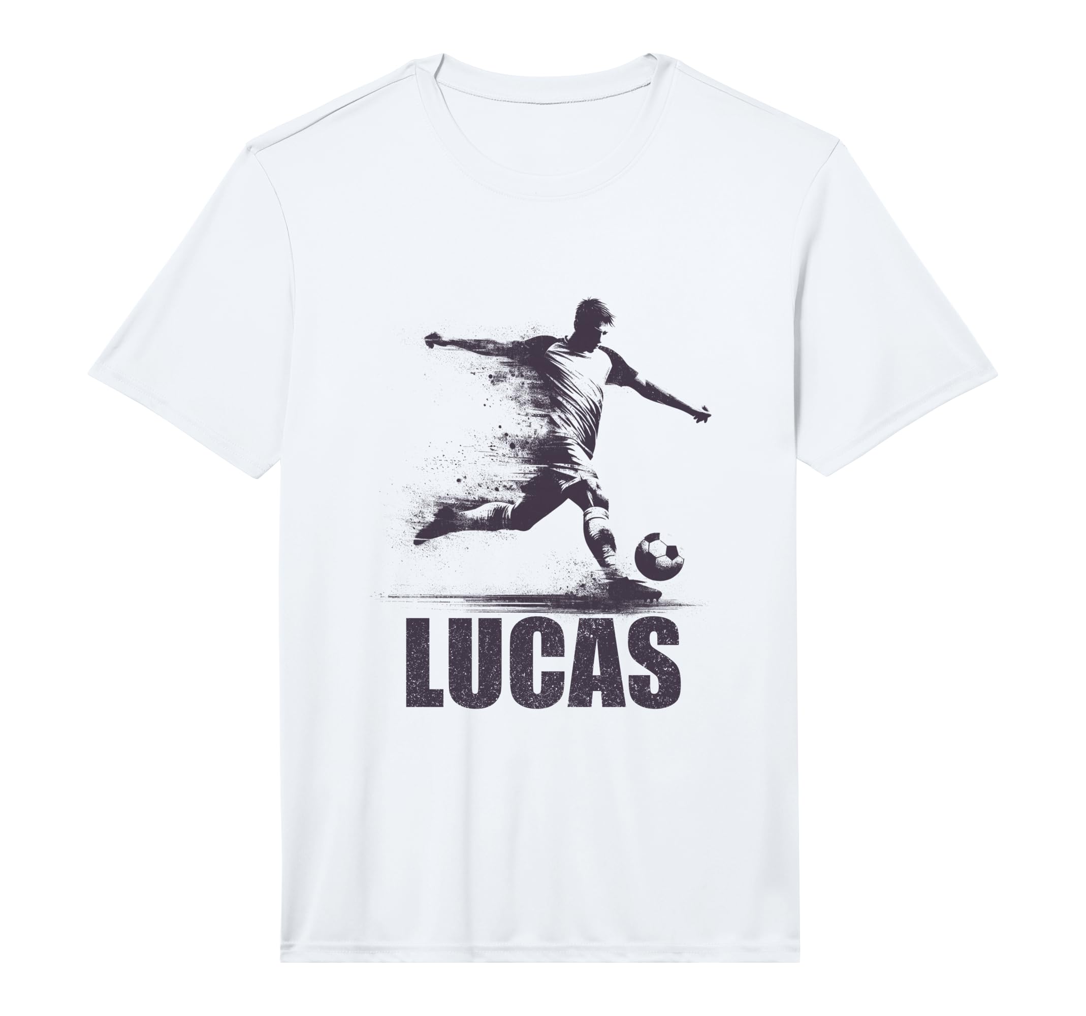 Lucas Soccer Personalized First Name T-Shirt - Custom Art Print for Adults