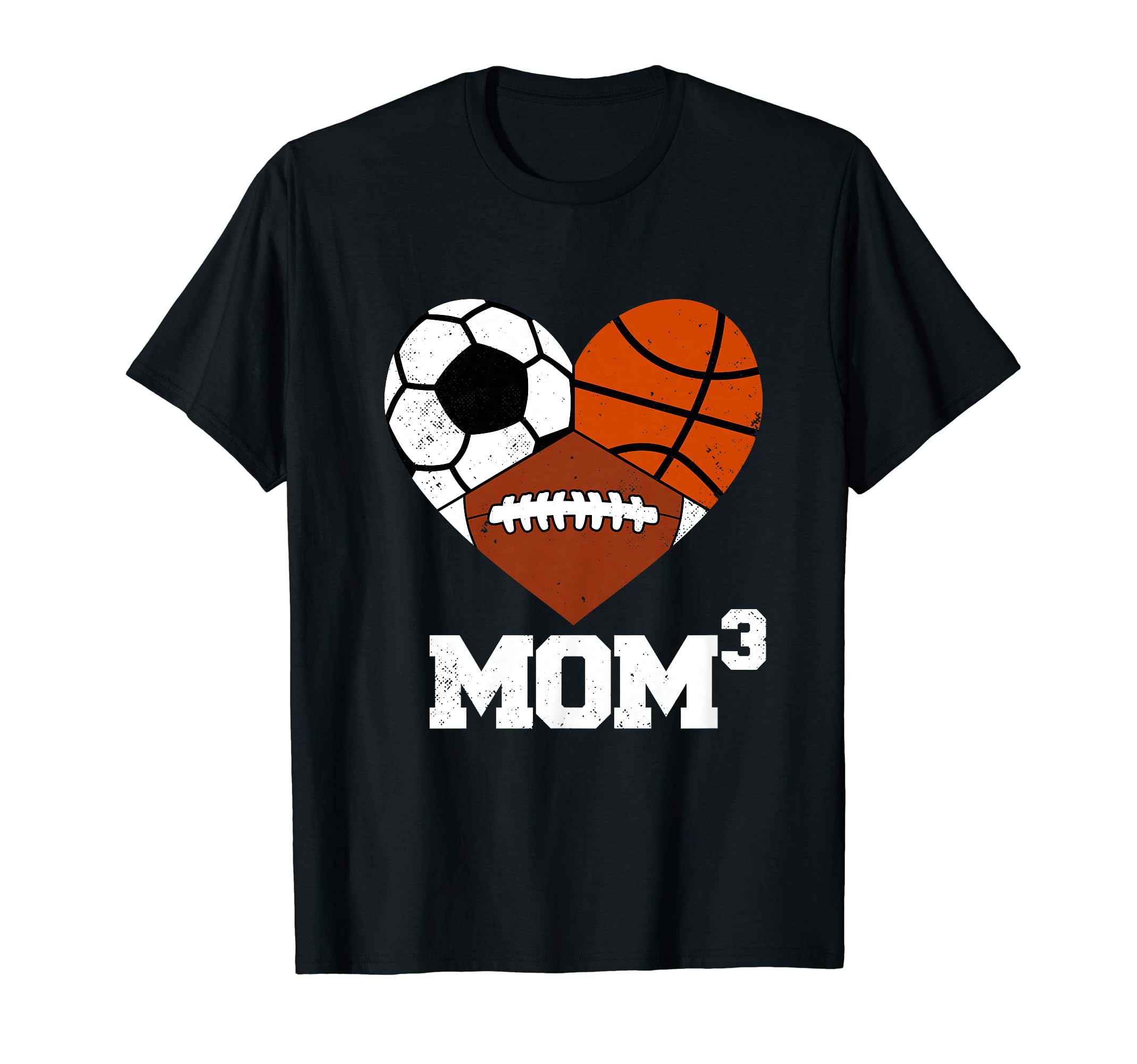 Mom Cubed Mom3 Mom Three Football T-Shirt - Fun Novelty Design Men Women