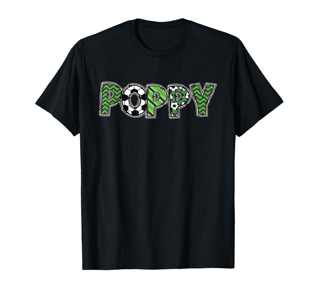 Soccer Grandpa Poppy Birthday Party T-Shirt - Graphic Print Unisex