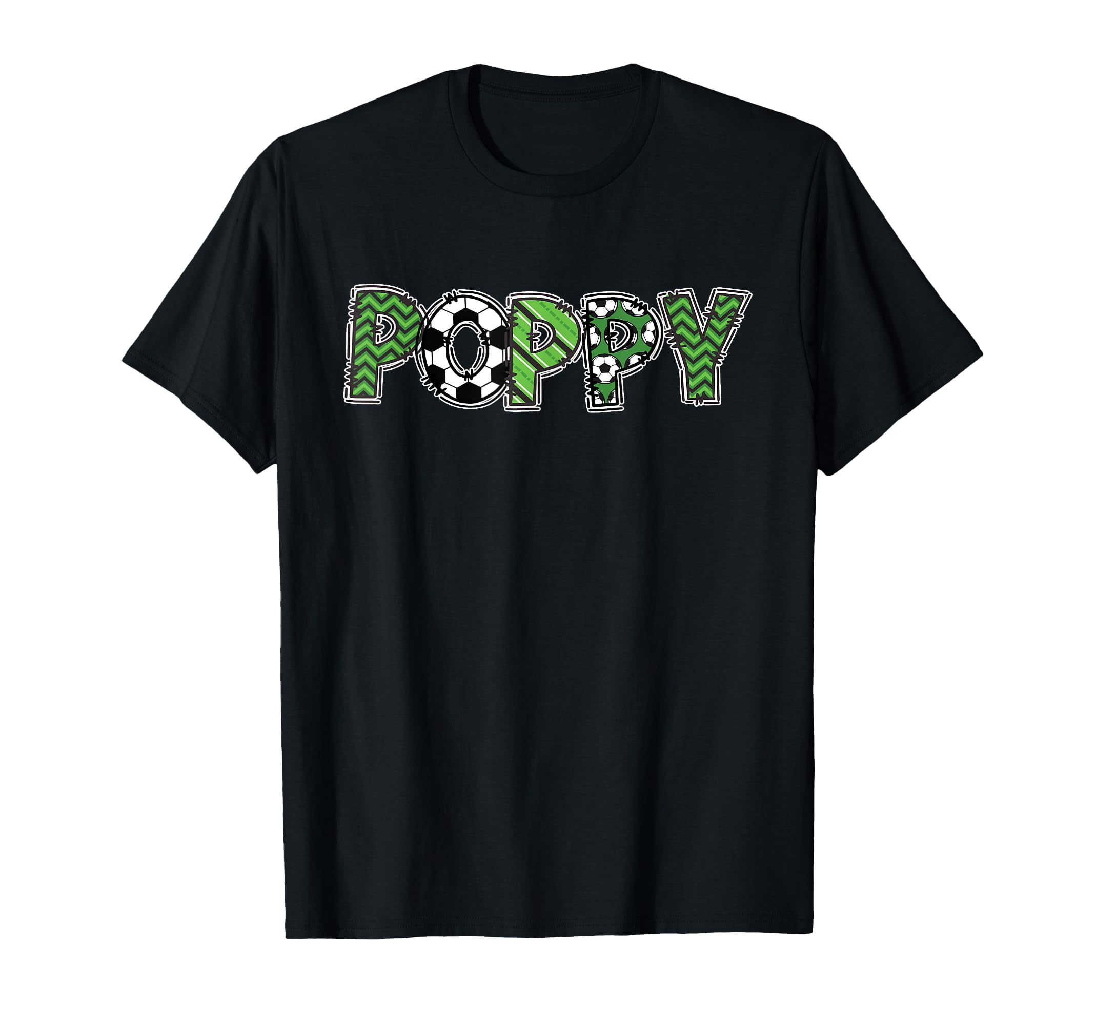 Soccer Grandpa Poppy Birthday Party T-Shirt - Graphic Print Unisex