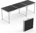 VINGLI 6ft Folding Camping Table with Carry Handle,Portable Utility Table Multipurpose for Party Picnic Tailgating Outdoor Patio Garden Indoor Kitchen …