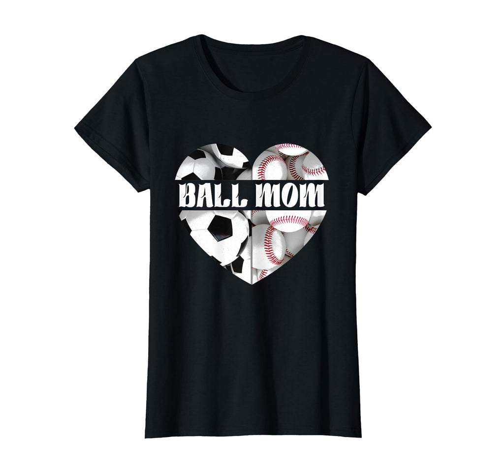 Happy Mothers Day Mom Both Heart Soccer T-Shirt - Novelty Apparel Unisex