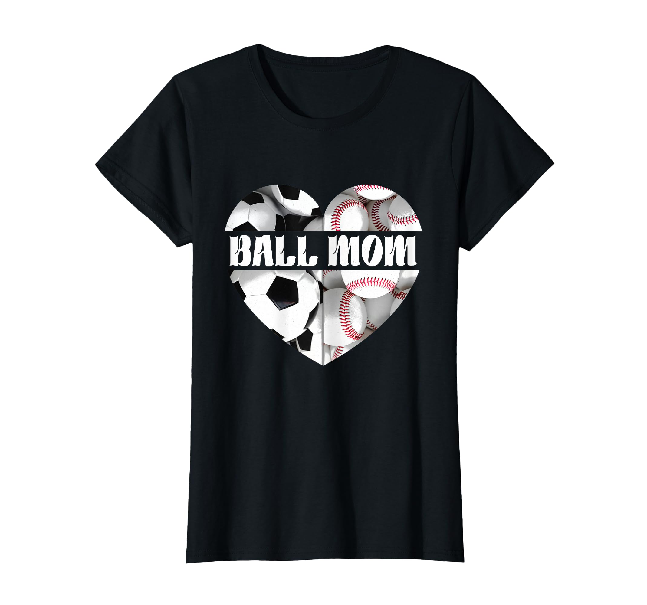 Happy Mothers Day Mom Both Heart Soccer T-Shirt - Novelty Apparel Unisex