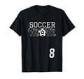 Number 8 Soccer Mom Mothers Day 8 Player T-Shirt - Graphic Print Unisex