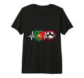 Soccer Heartbeat Portugal Flag Football T-Shirt - Graphic Print Unisex
