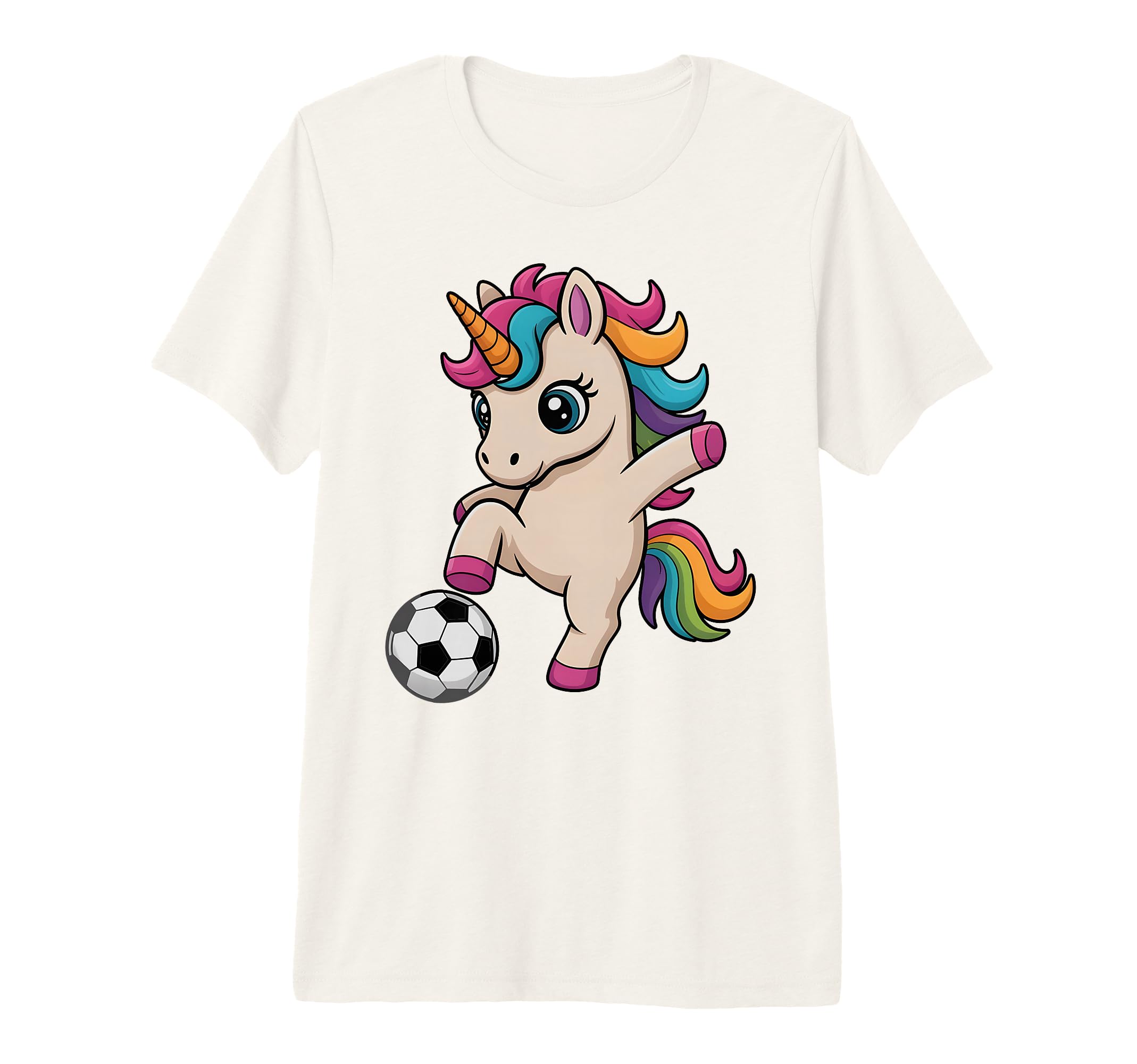 Unicorn Soccer Just Who Loves Kickin T-Shirt - Streetwear Style Unisex