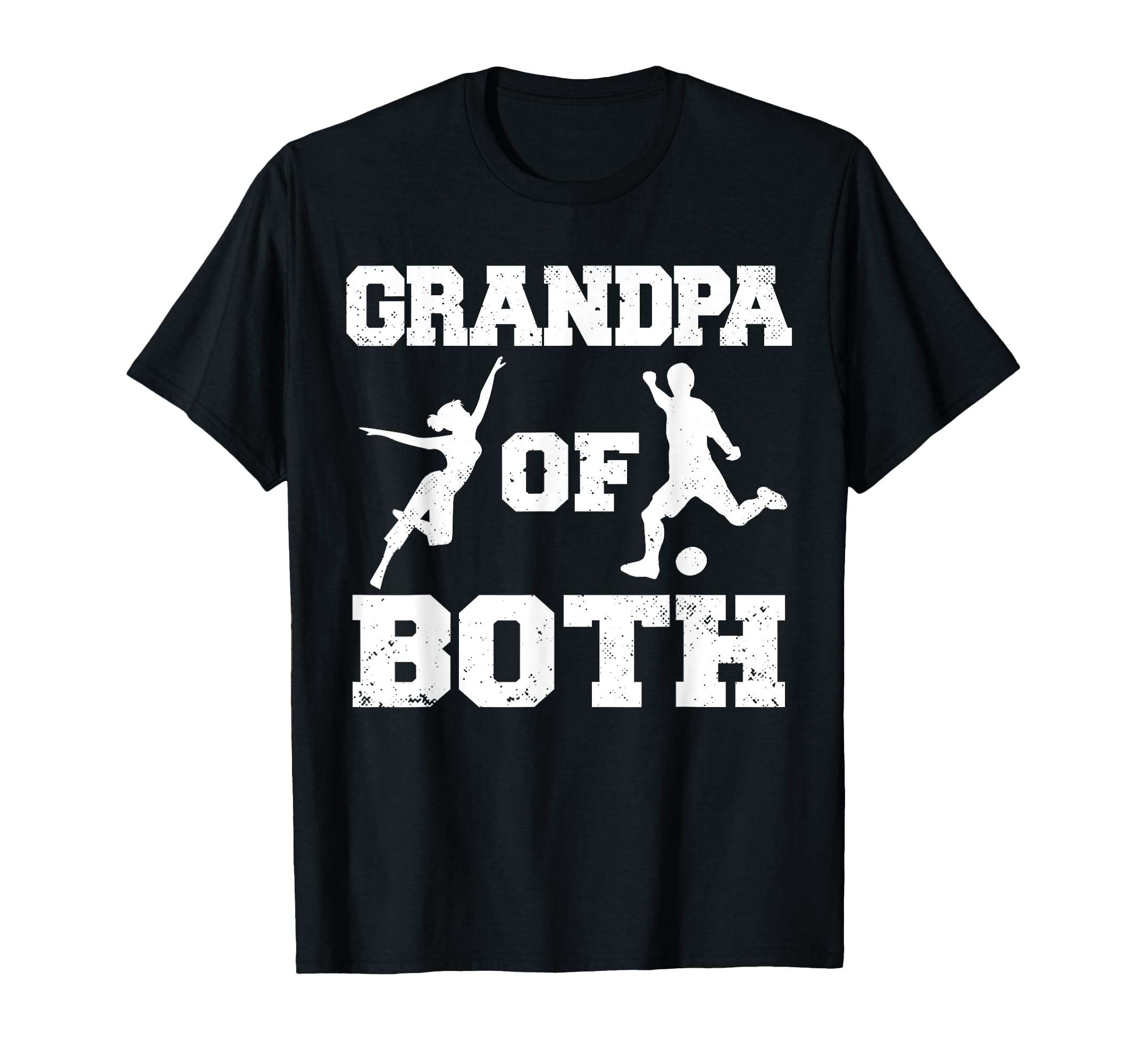 Grandpa Both Funny Soccer And Dance T-Shirt - Fun Novelty Design Unisex