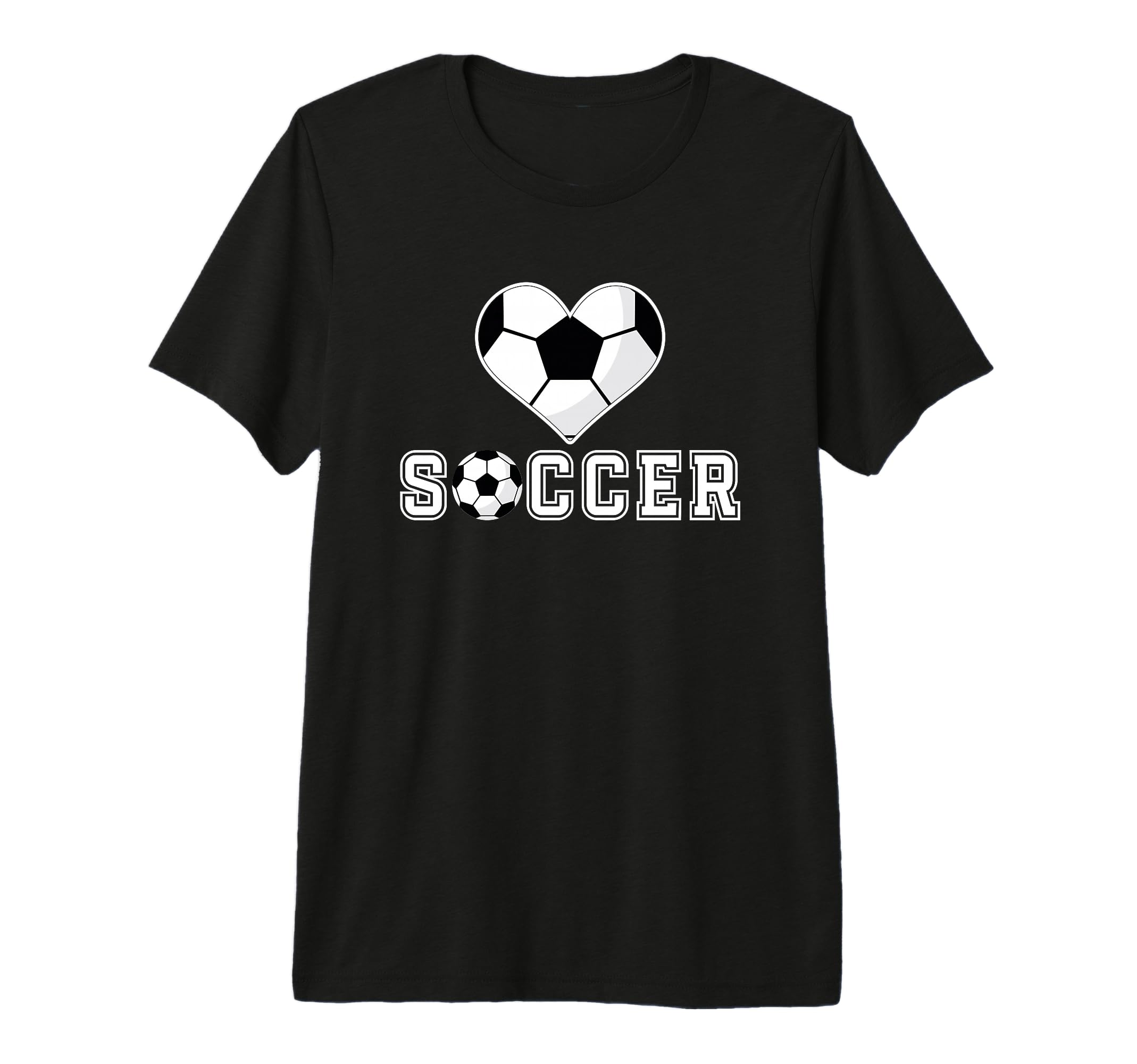Heart Soccer Passionate Fan T-Shirt - Novelty Apparel for Adults