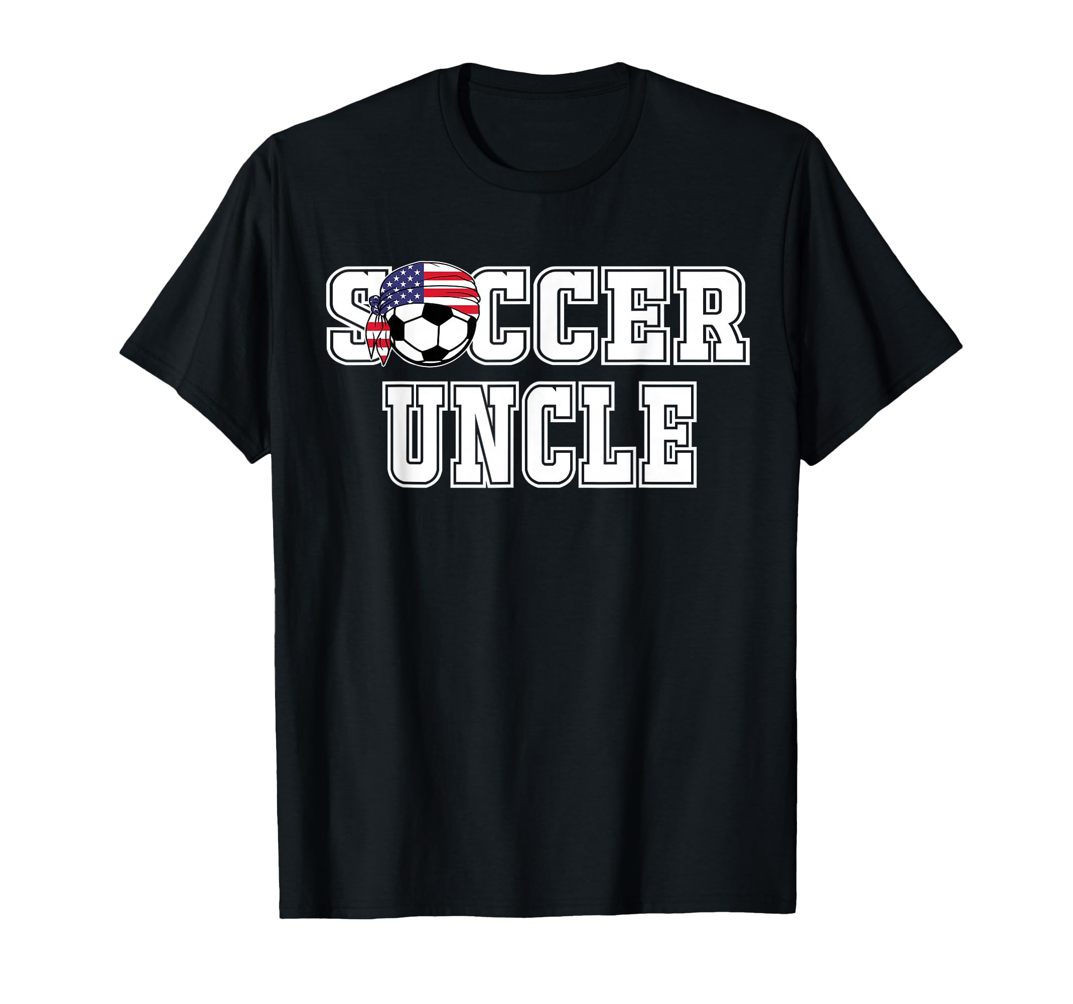 Soccer Uncle Bandana Flag Ball T-Shirt - Casual Everyday Wear for Adults