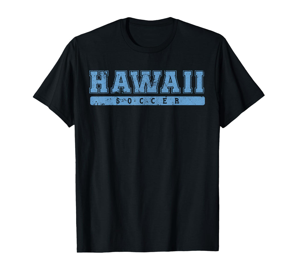 Hawaii Soccer Sky Blue Text T-Shirt - Fun Novelty Design Men Women