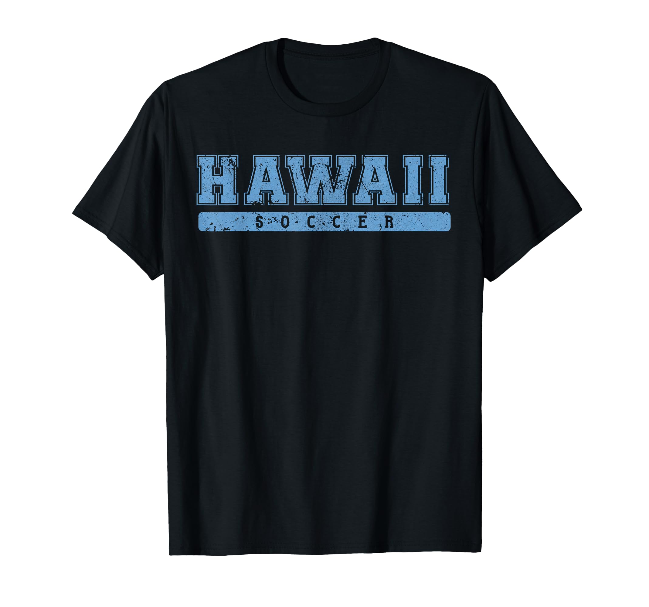 Hawaii Soccer Sky Blue Text T-Shirt - Fun Novelty Design Men Women