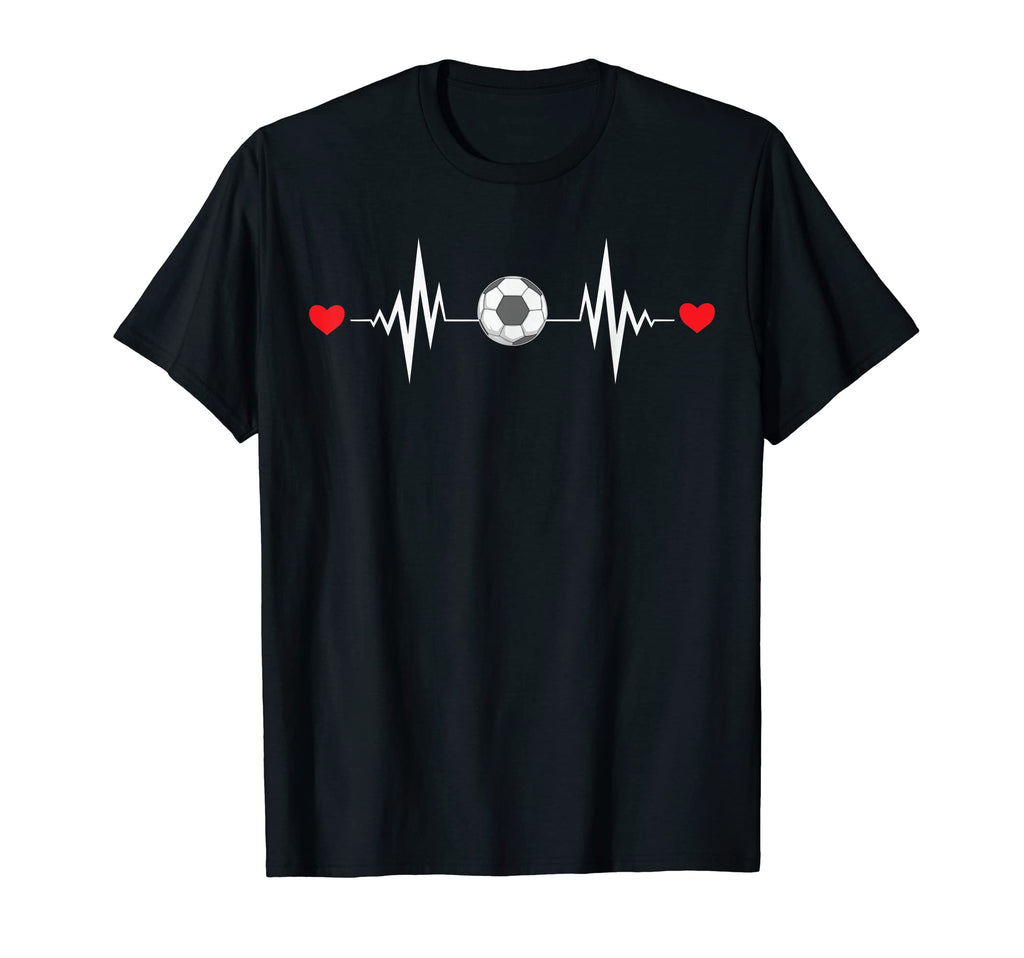Soccer Ball Heartbeat Funny Soccer T-Shirt - Custom Art Print Unisex