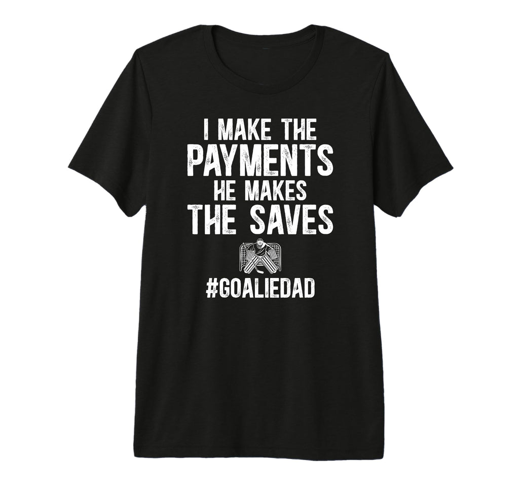 Mens Funny Hockey Goalie Dad Hockey T-Shirt - Minimalist Print Unisex
