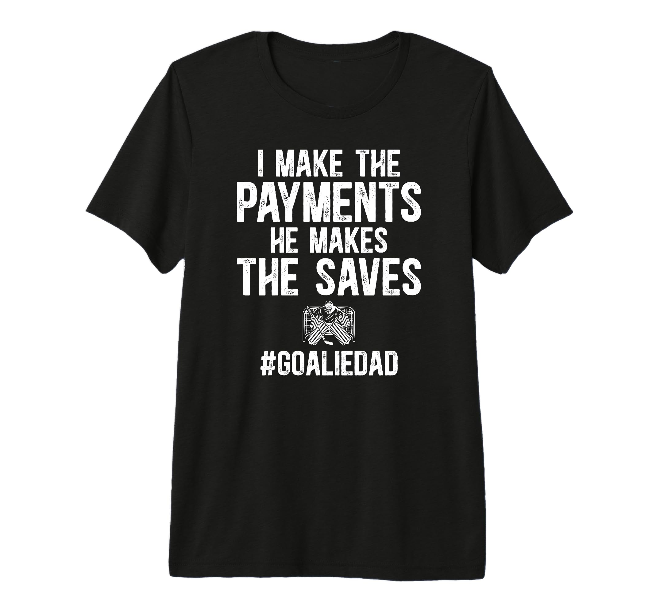 Mens Funny Hockey Goalie Dad Hockey T-Shirt - Minimalist Print Unisex
