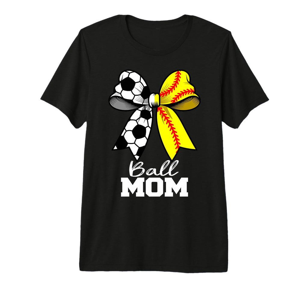Ball Mom Soccer Softball Mom Coquette T-Shirt - Streetwear Style Unisex