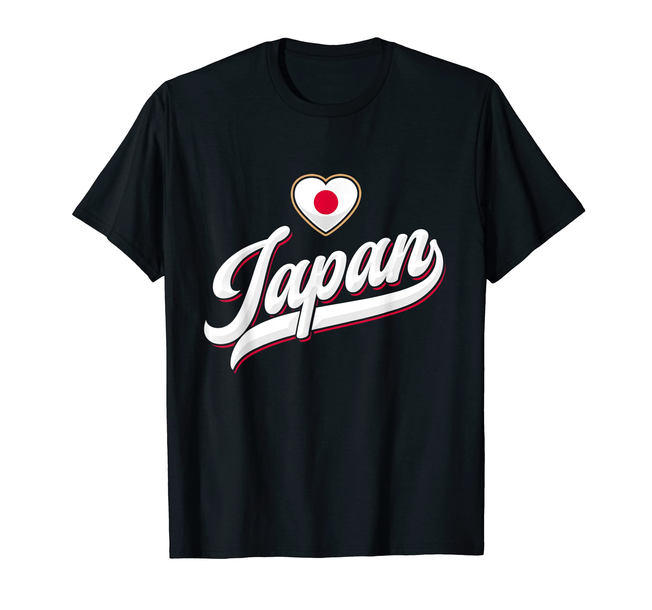 Japan National Flag I Love Japan T-Shirt - Minimalist Print for Adults