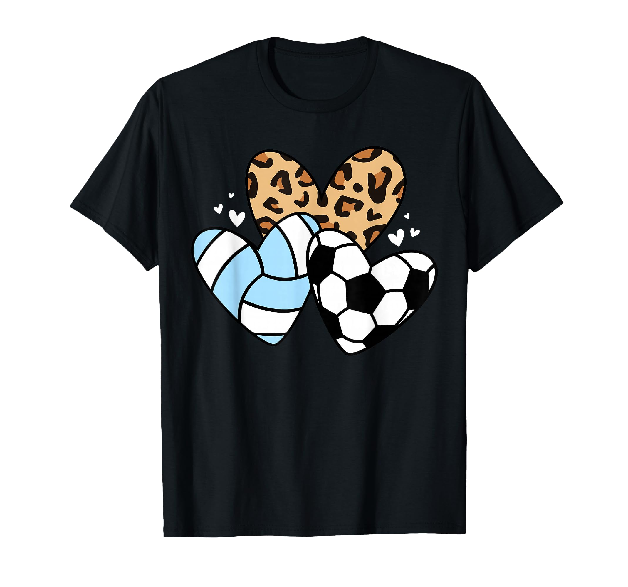 Soccer Volleyball Heart Funny Soccer T-Shirt - Streetwear Style Unisex